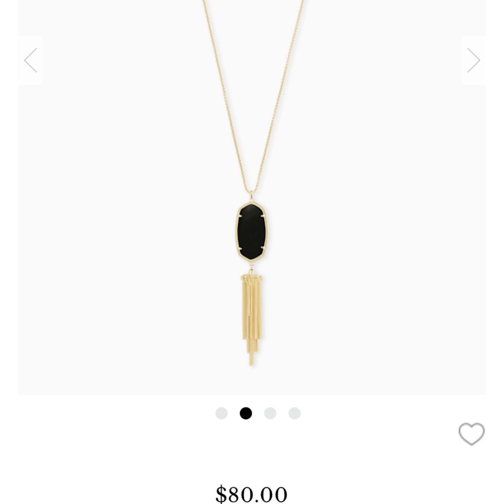Kendra Scott black and gold necklace